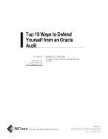 Top 10 Ways to Defend Yourself from an Oracle Audit